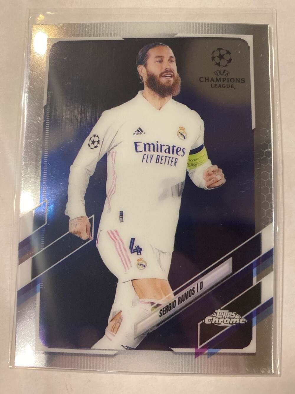 2021 Topps Chrome UEFA Champions League Sergio Ramos #92 Trading Card